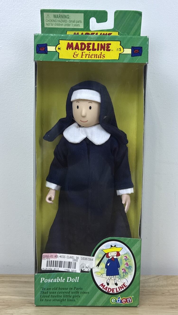 MADELINE & Friends Vintage 2000 Miss Clavel Nun Poseable Doll Eden New In Box